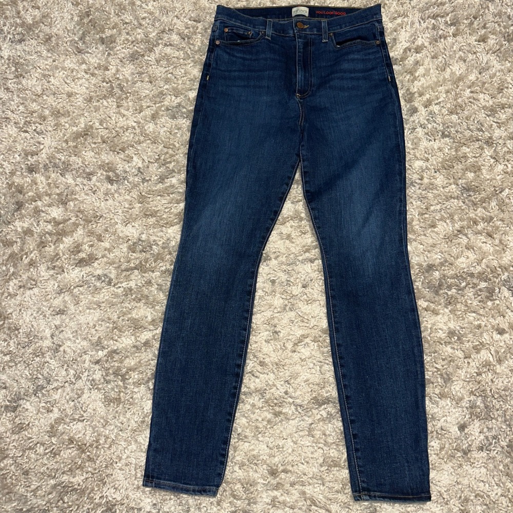Alice + Olivia Jeans Womens 31 Dark Wash High Rise Skinny Blue Denim RN107677